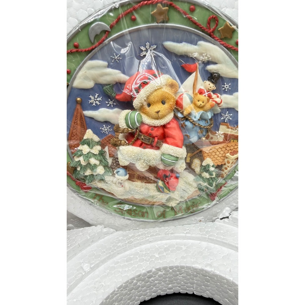 Cherished Teddies Season of Magic 1998 Dated Plate Enesco 352764 Hillman Boxed